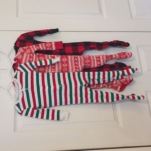 18-24m Christmas footie pajamas set
